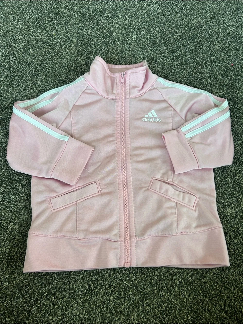 adidas Light Pink Jacket with White Logo